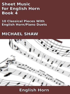 cover image of Sheet Music for English Horn